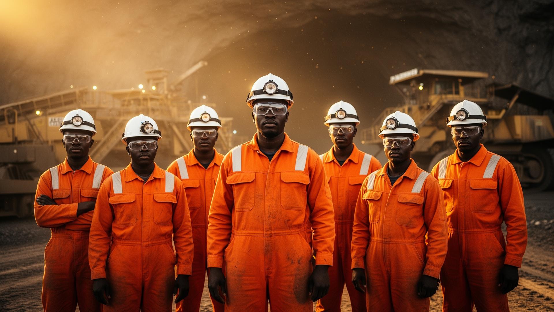 South African platinum mine workers